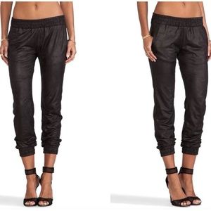 Monrow Women Faux Leather Joggers Sz L